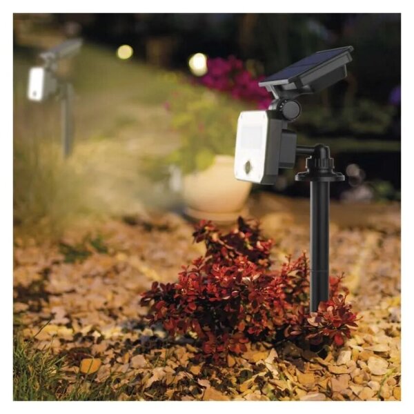 LED Solárny reflektor so senzorom pohybu SPILO LED/3,7V 3600mAh 4000K IP54 + DO