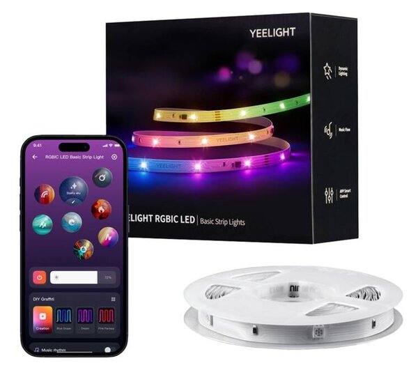 YEELIGHT LED pásik RGBIC Yeelight, základný osvetľovací pás 6 m