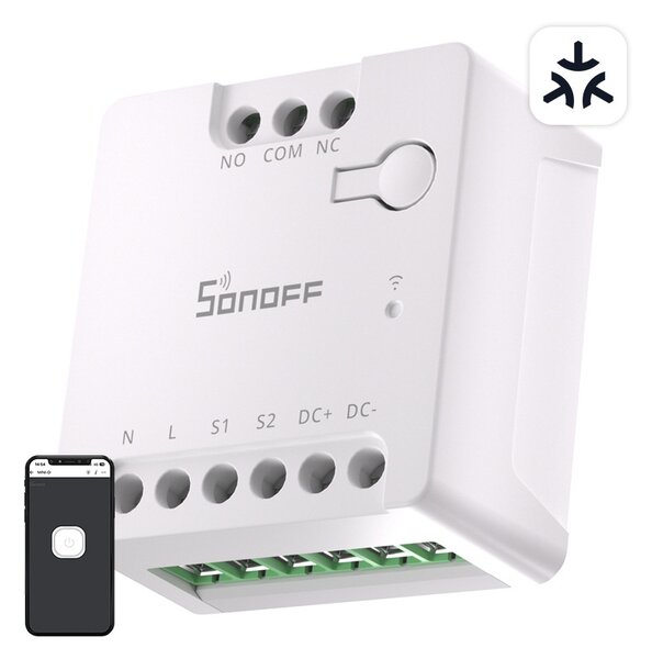 SONOFF MINI-D inteligentný WiFi Matter spínač (AC/DC 12–48 V, bezdotykový)