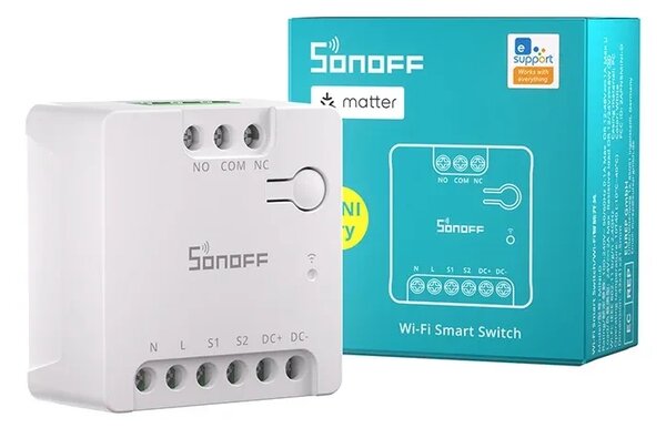 SONOFF MINI-D inteligentný WiFi Matter spínač (AC/DC 12–48 V, bezdotykový)