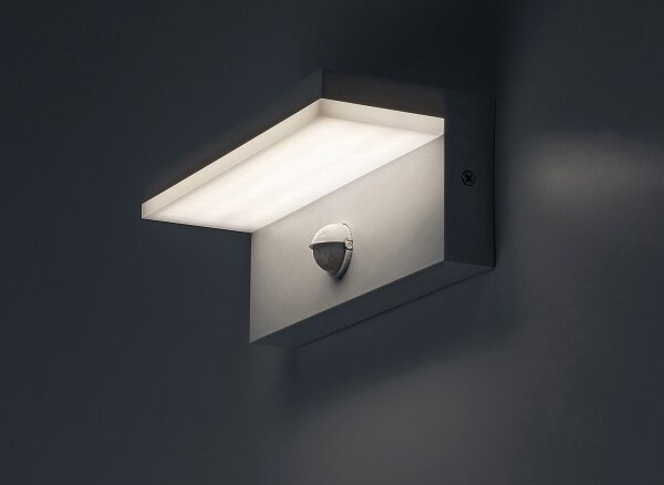 Rabalux 77116-LED Von. nás. svietidlo so senzorom ZARAGOZA LED/9W/230V IP54 biela
