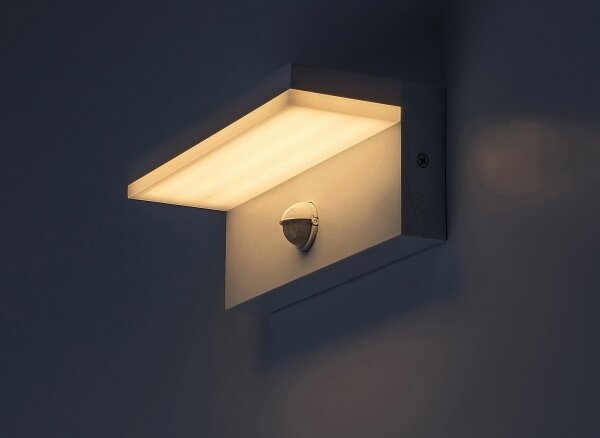 Rabalux 77116-LED Von. nás. svietidlo so senzorom ZARAGOZA LED/9W/230V IP54 biela