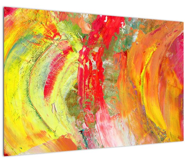 Obraz abstrakcie - maľba (90x60 cm)