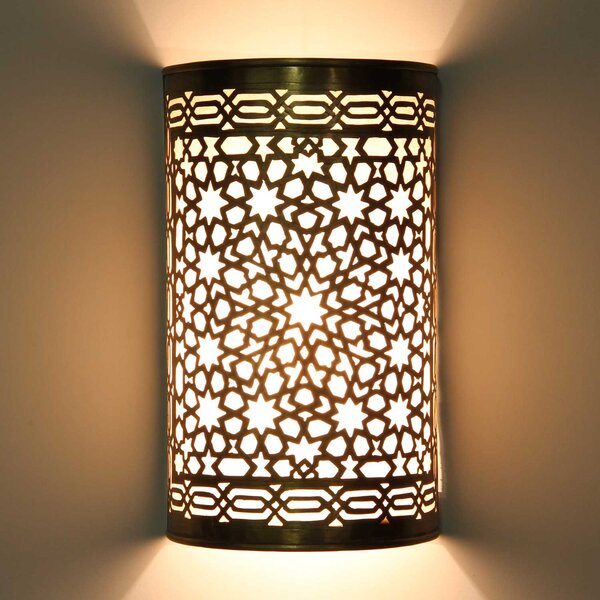 Mosadzná nástenná lampa "Kamila"