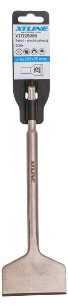 XTLINE Plochý zakrivený sekáč SDS PLUS | 14 × 250 × 75 mm