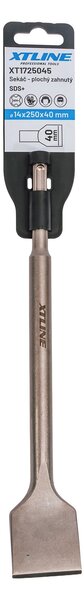 XTLINE Plochý zakrivený sekáč SDS PLUS | 14 × 250 × 40 mm