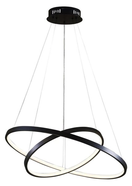 LED Luster na lanku LEA LED/35W/230V 4000K pr. 60 cm čierna