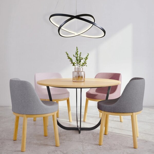 LED Luster na lanku LEA LED/35W/230V 4000K pr. 60 cm čierna