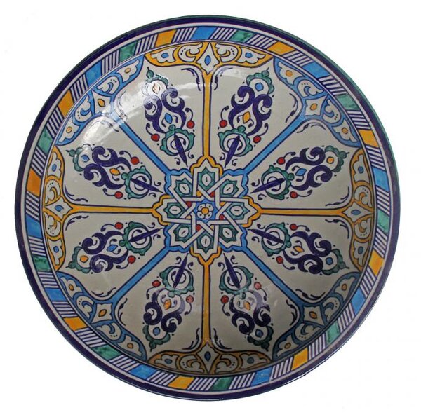 Marocká ručne maľovaná keramická misa F025