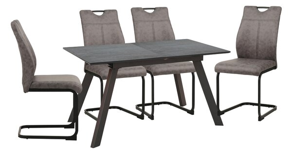 JEDÁLENSKÝ STÔL, sivá, 140-180/80/76 cm Carryhome - Stoly