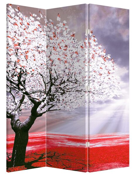 Paraván - Červený strom (126x170 cm)