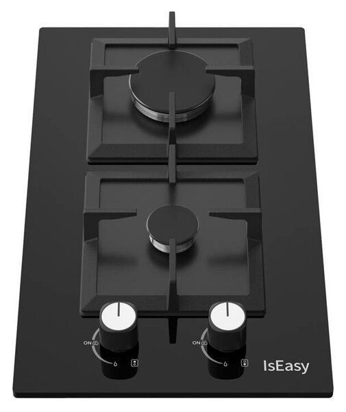 IsEasy MGBG-312S2C Dvojzónový sklenený plynový sporák (štvorcový)