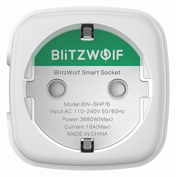 Inteligentná zásuvka Blitzwolf BW-SHP15, ZigBee, 3680W