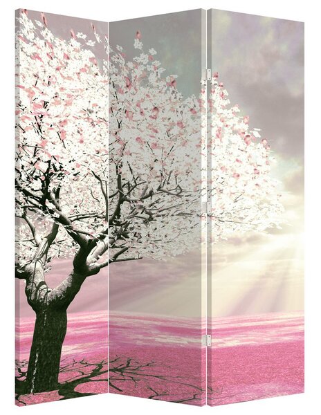 Paraván - Ružový strom (126x170 cm)