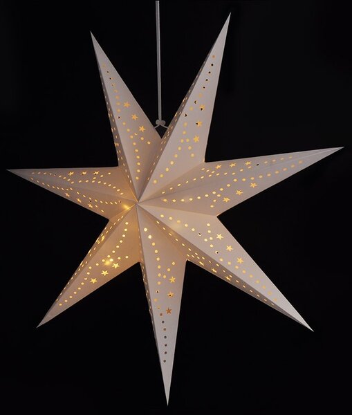 SOLIGHT LED vianočná hviezda, závesná, 60cm, 20x LED, časovač, 2x AA