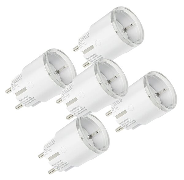 Sada 5 inteligentných zásuviek Shelly Plug S MTR Gen3 12 A (biela)