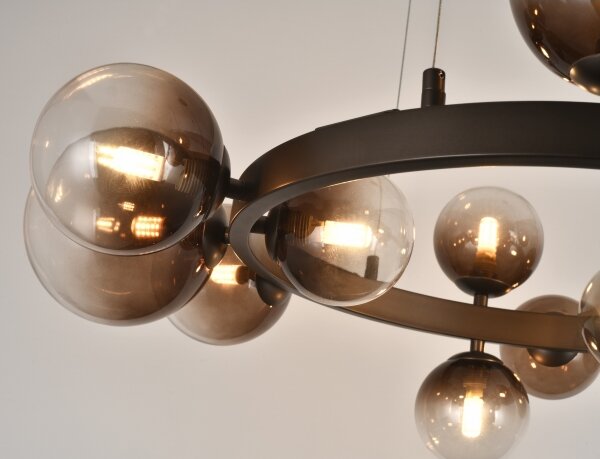 Brilagi - LED luster na lanku MILLA 15xG9/3W/230V hnedá/dymová hnedá