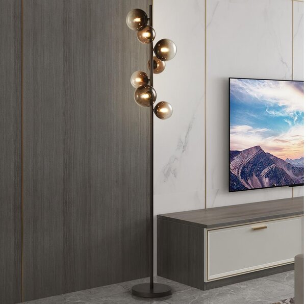 Brilagi - LED stojacia lampa MILLA 7xG9/3W/230V hnedá/dymová hnedá