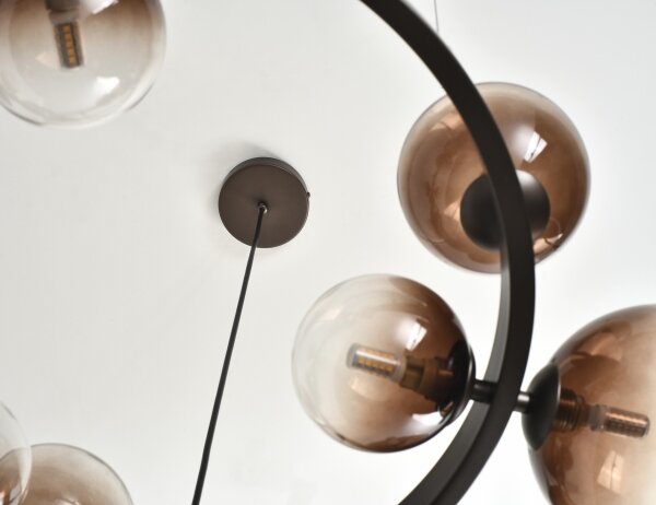 Brilagi - LED luster na lanku MILLA 15xG9/3W/230V hnedá/dymová hnedá