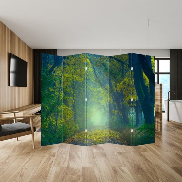Paraván - Cesta lemovaná stromami (210x170 cm)