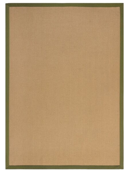 Flair Rugs , Kusový koberec Herringbone Border Kira Green, 120x170, béžová, chodba / predsieň