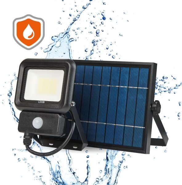 LED vonkajší solárny reflektor so senzorom LED/20W/3,7V 6500K IP65 4400 mAh