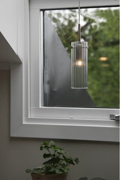 Markslöjd 109013 - Závesný luster TIBIA 1xE14/40W/230V číre/mosadz