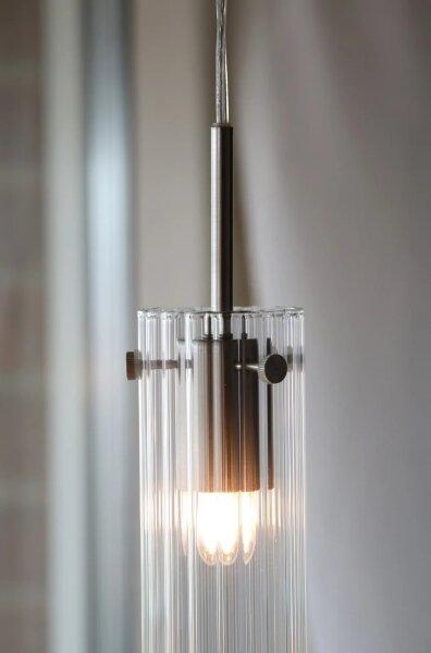 Markslöjd 109013 - Závesný luster TIBIA 1xE14/40W/230V číre/mosadz