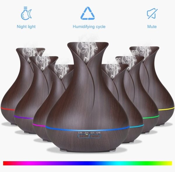 LED RGB Zvlhčovač a ionizátor vzduchu 400 ml