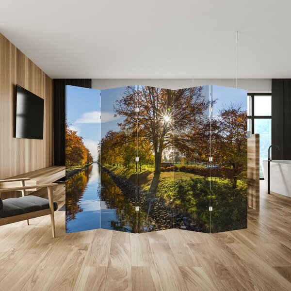 Paraván - Vodný kanál (210x170 cm)