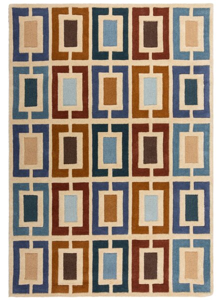 Flair Rugs , Ručne všívaný kusový koberec Illusion Retro Blocks Blue/Multi, 160x230, viacfarebná, obývacia izba