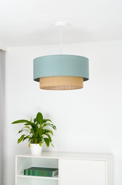Duolla - Luster na lanku BOHO 1xE27/15W/230V pr. 45 cm zelená/hnedá