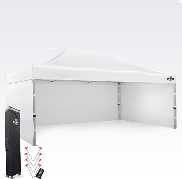 BRIMO Párty stan 4x6m - s 3 stenami - Biela
