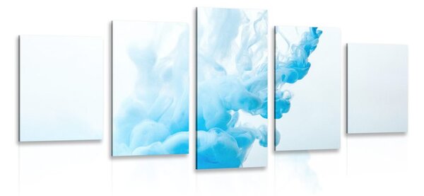 5-dielny obraz modrý atrament vo vode