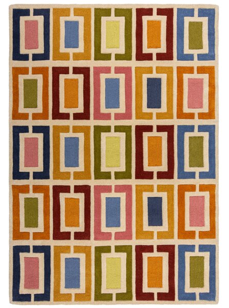 Flair Rugs , Ručne všívaný kusový koberec Illusion Retro Blocks Multi, 80x150, viacfarebná, detská izba