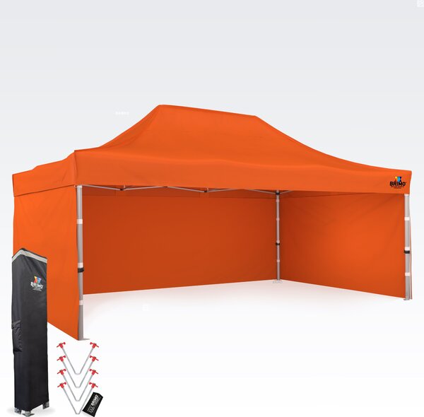 BRIMO Párty stan 4x6m - s 3 stenami - Oranžová