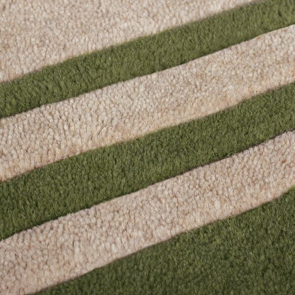 Flair Rugs, Ručne všívaný kusový koberec Lois Scallop Green, 120x170, zelená, chodba / predsieň