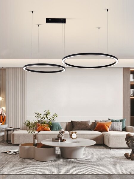 Immax NEO 07216L - LED Stmievateľný luster FINO 93W/230V 60/80cm čierna Tuya+DO