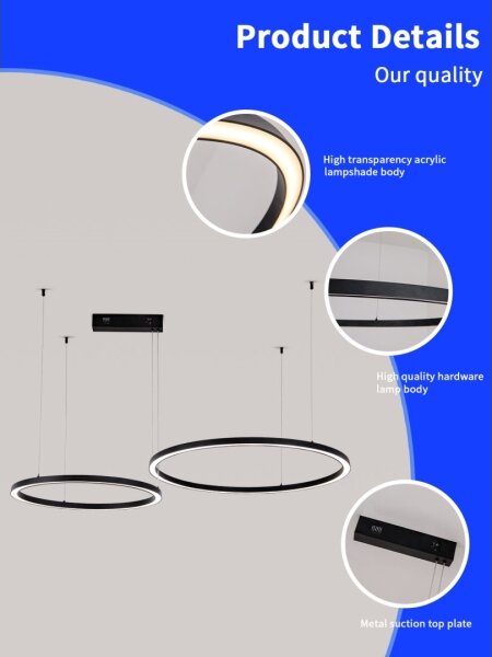 Immax NEO 07216L - LED Stmievateľný luster FINO 93W/230V 60/80cm čierna Tuya+DO