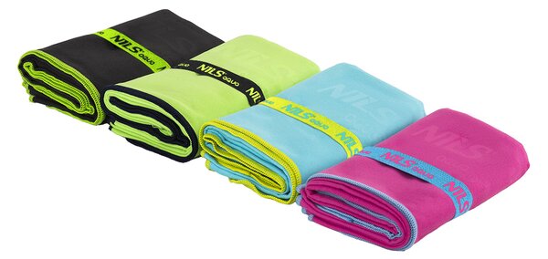 NAR11 ZELENÝ/ČIERNY RUČNÍK Z MIKROVLÁKNA NILS AQUA