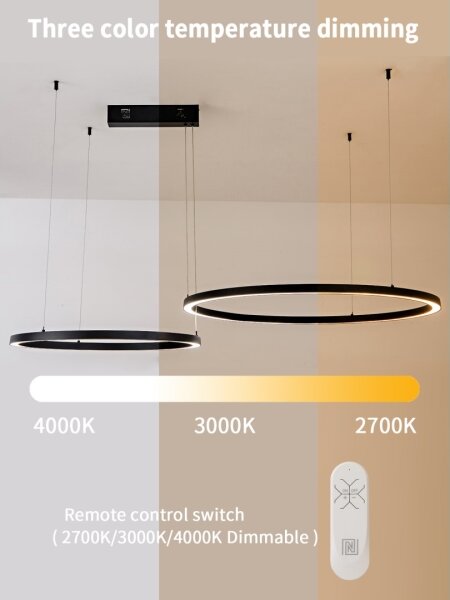 Immax NEO 07216L - LED Stmievateľný luster FINO 93W/230V 60/80cm čierna Tuya+DO