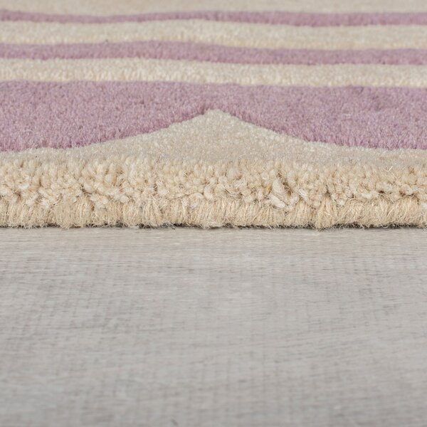 Flair Rugs , Ručne všívaný kusový koberec Lois Scallop Purple, 160x230, fialová, chodba / predsieň