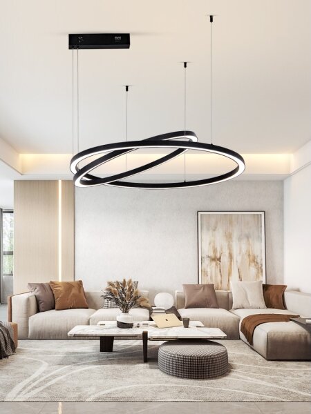 Immax NEO 07216L - LED Stmievateľný luster FINO 93W/230V 60/80cm čierna Tuya+DO
