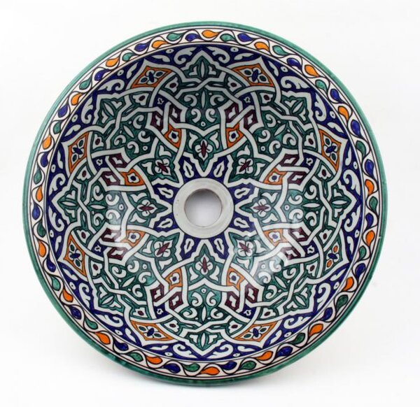 Arabské keramické umývadlo Fés 42