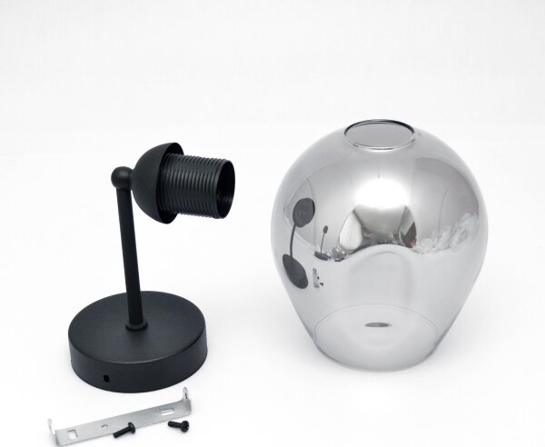 Nástenná lampa LILI 1xE27/15W/230V čierna/šedá