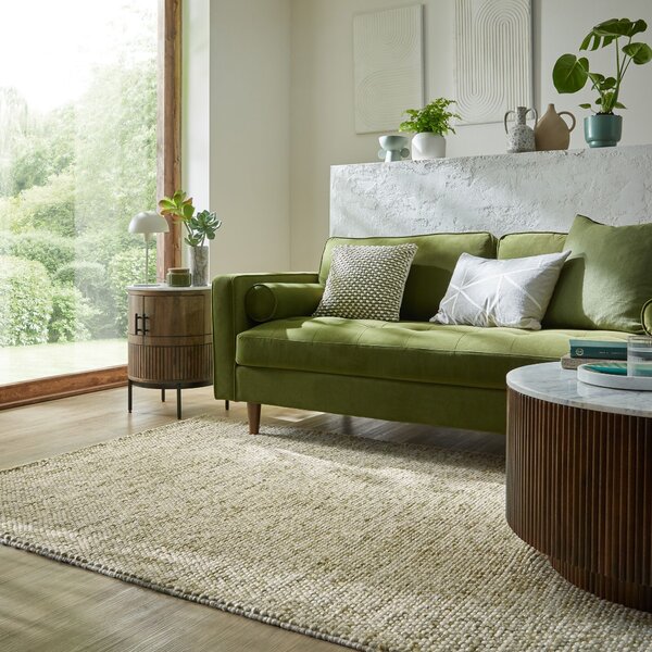 Flair Rugs , Ručne tkaný kusový koberec Minerals Green, 80x150, zelená, chodba / predsieň