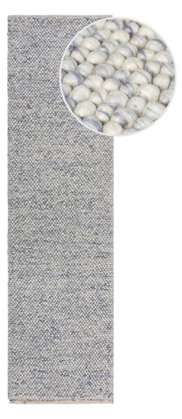 Flair Rugs , Ručne tkaný behúň Minerals Blue, 60x230, modrá, chodba / predsieň