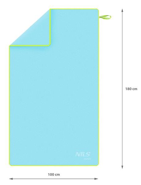 NAR12 SV. MODRÝ/ZELENÝ RUČNÍK Z MIKROVLÁKNA NILS AQUA