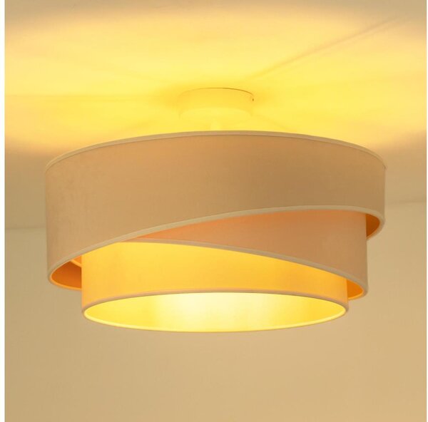 Duolla - Prisadený luster KOBO 1xE27/15W/230V pr. 45 cm krémová
