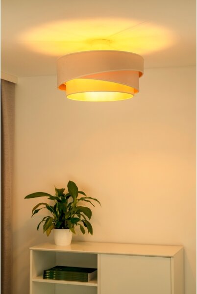 Duolla - Prisadený luster KOBO 1xE27/15W/230V pr. 45 cm krémová